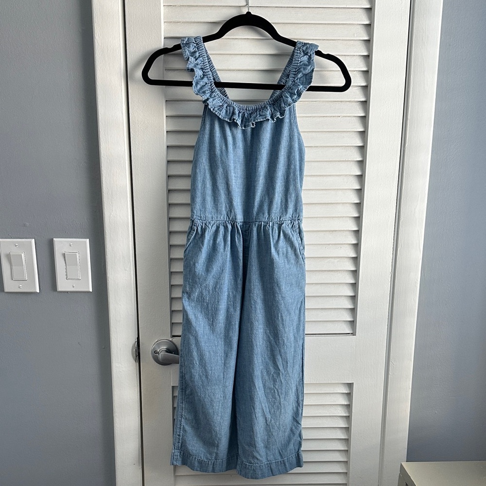 GAP kids chambray denim jean jumpsuit Medium 8 girls